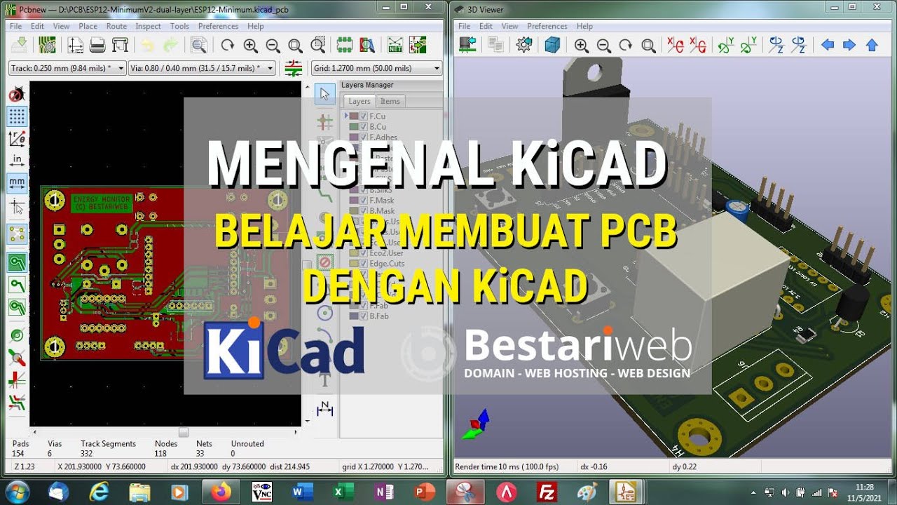 Mengenal kiCAD Software Opensource dan gratis untuk desain PCB